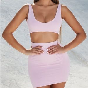 COPY - OH POLLY LILAC TWO PIECE BODYCON SET